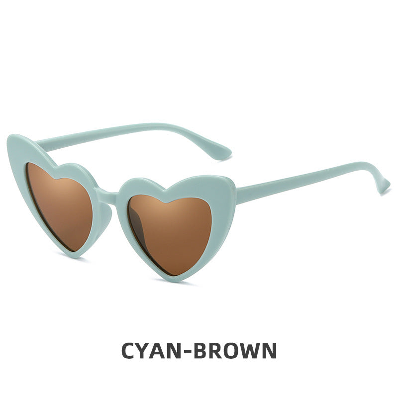 Wholesale Children's Retro Personality Love Style Anti-ultraviolet Sunglasses